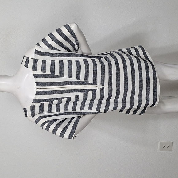 Soft Surroundings Black and White Dolman Sleeve Linen Blend Sundress Size L - Picture 7 of 15